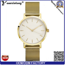 Yxl-095 New Style Hottest Mesh correa de acero reloj reloj de los hombres Custom Design OEM Gold plateado reloj de lujo fábrica al por mayor